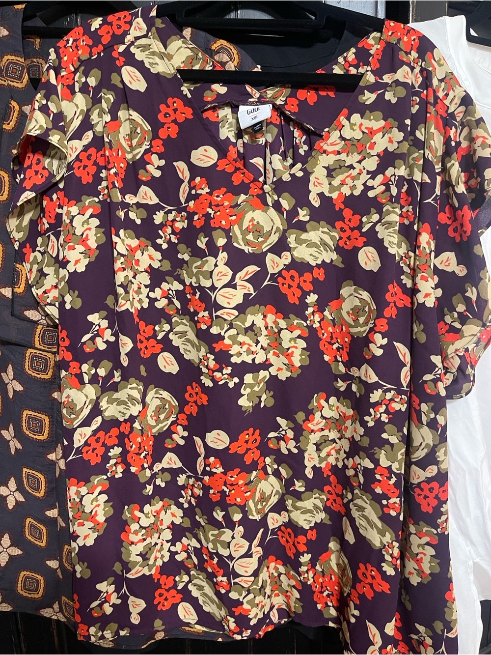 CABI Lot of 4 Tops- Florals and Henley Pullover Blouses- XXL - NWOT